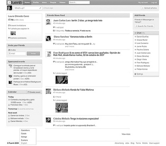 Tuenti, el Facebook español durante años