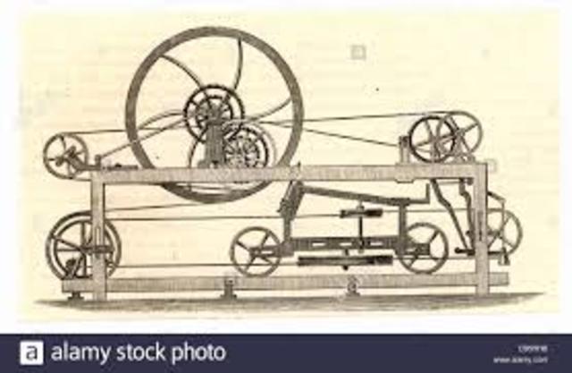 Samuel Crompton invents the spinning mule, which combines spinning and weaving into one machine.