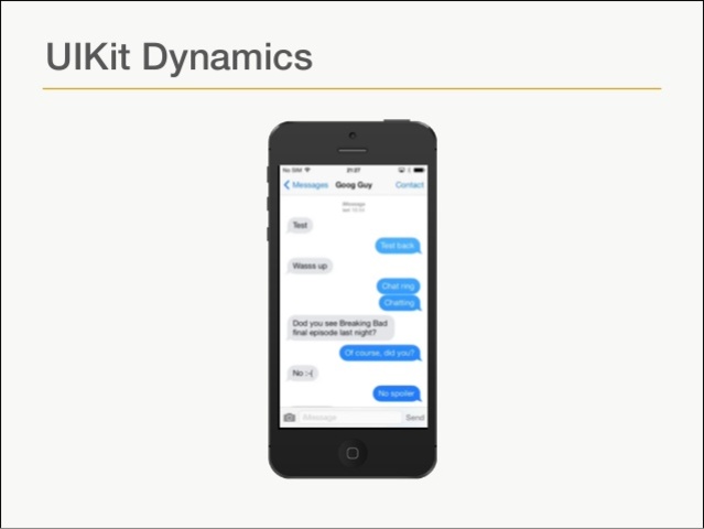 Framework UIKit Dynamics (apple, 2012)
