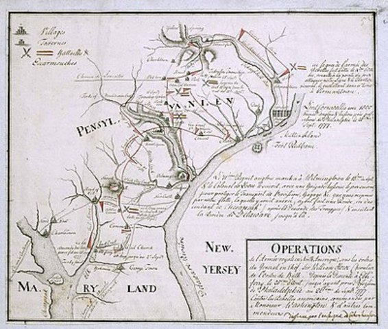 The Battle of Brandywine Near Chadds Ford, Pennsylvania