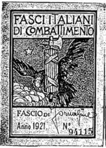 Mussolini Creates "Fasci Italiani di Combattimento"