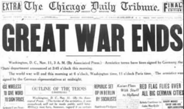 German Allies end WW1