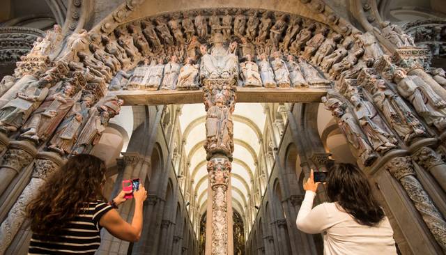 Pórtico de la Gloria de la catedral de Santiago.