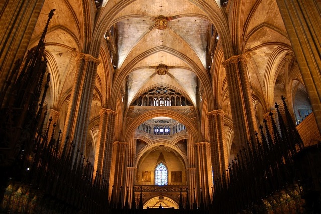 Interior de la catedral de Barcelona