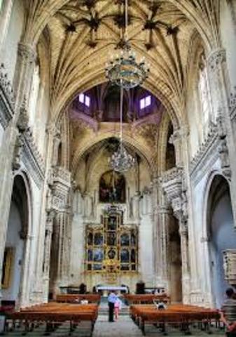 Interior de la iglesia de San Juan de los Reyes de Toledo.
