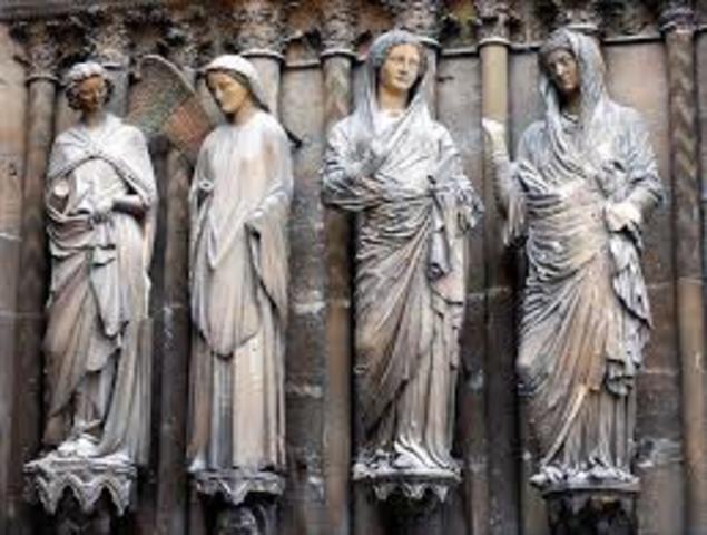 Grupo de la Anunciación y la Visitación de la catedral de Reims