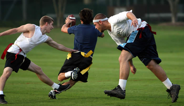 first flag football pratice