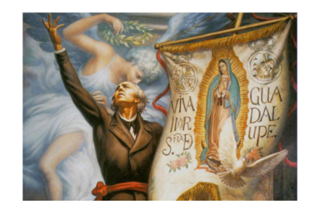 Toma del estandarte de Guadalupe como bandera Insurgente