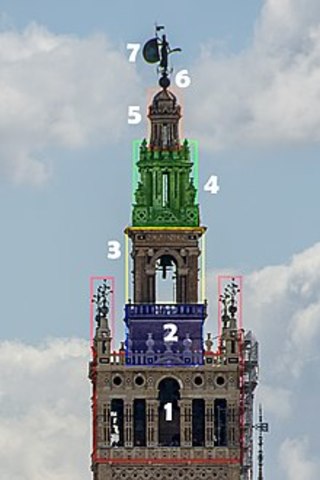 Inici obres de la Giralda de Sevilla