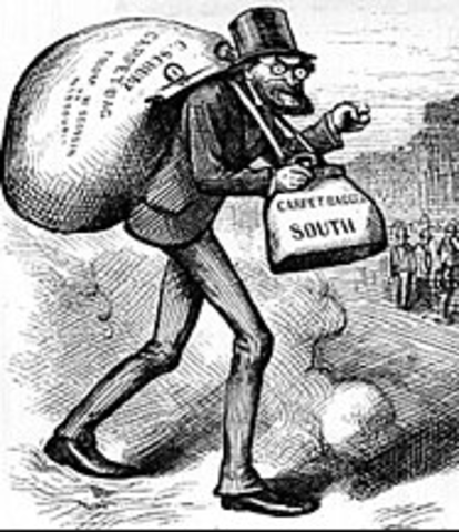 Arrival of Scalawags and Carpetbaggers in the south