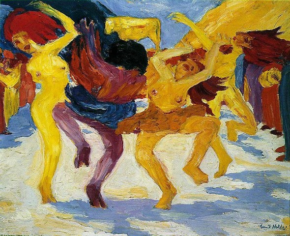 Die Brücke, Emil Nolde, ¨Dance around the golden calf¨