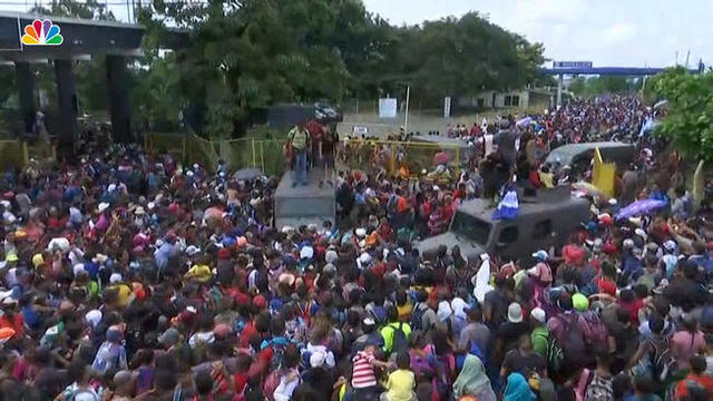 Tijuana border crossing shut as Mexicans protest against arrival of migrant caravan