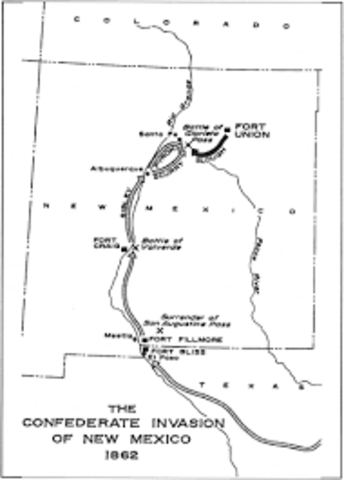 Defeated Confederate troops retreat to Texas