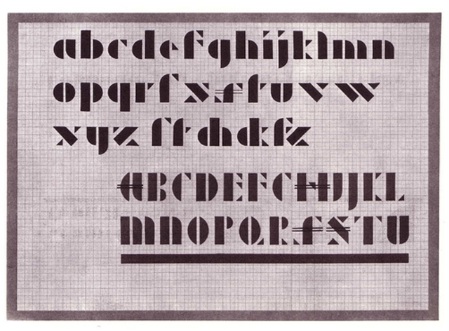 Josef Albers - Stencil Typeface
