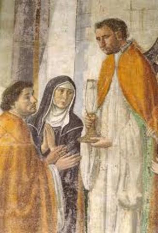 Sant'Ambrogio: Miracolo Sangue nel Calice