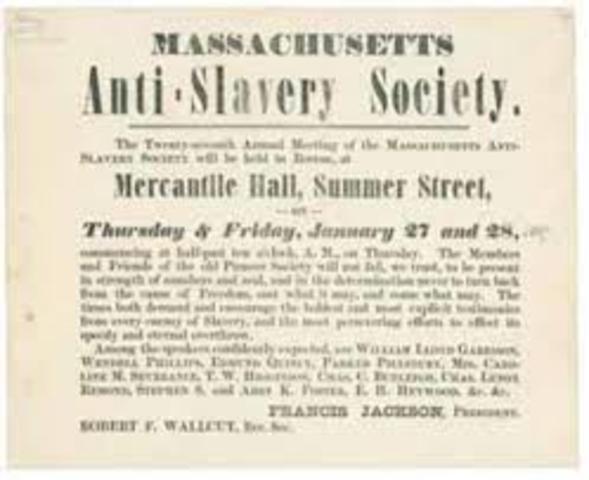 American Anti-Slavery Society Begins
