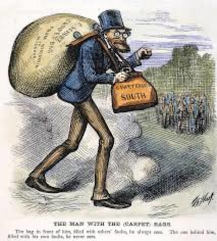 Arrival of Scalawags and Carpetbeggers in the South