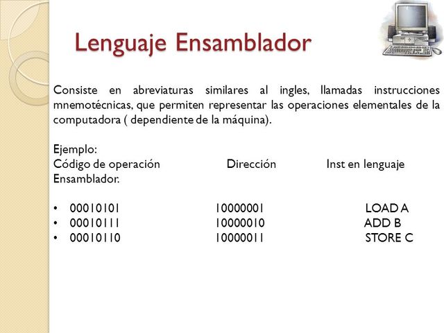 Segunda Generación: Lenguaje Ensamblador