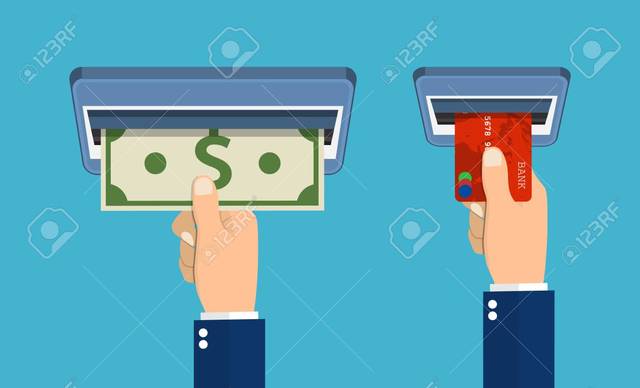 ATM maquinas y Tarjetas de crédito