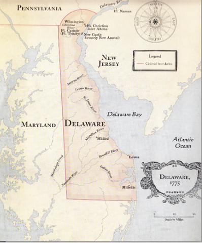 Delaware separates from Pennsylvania becoming a new colony