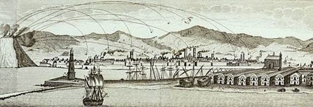 Bombardeo en Barcelona.