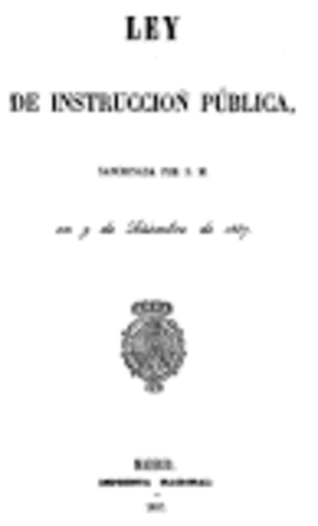 LEY DE INSTRUCCIÓN PÚBLICA DE MOYANO: