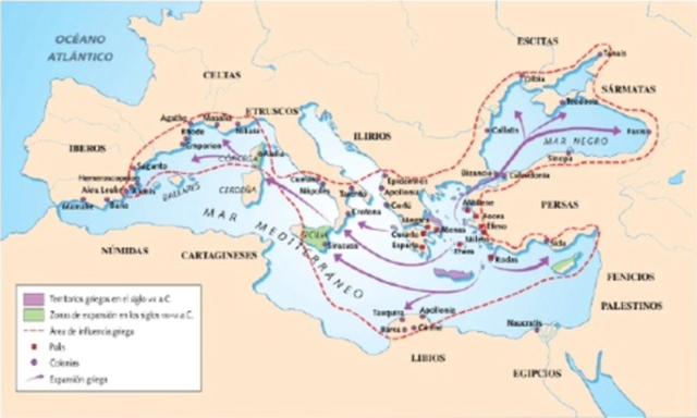 Comienza la colonización griiega de occidente