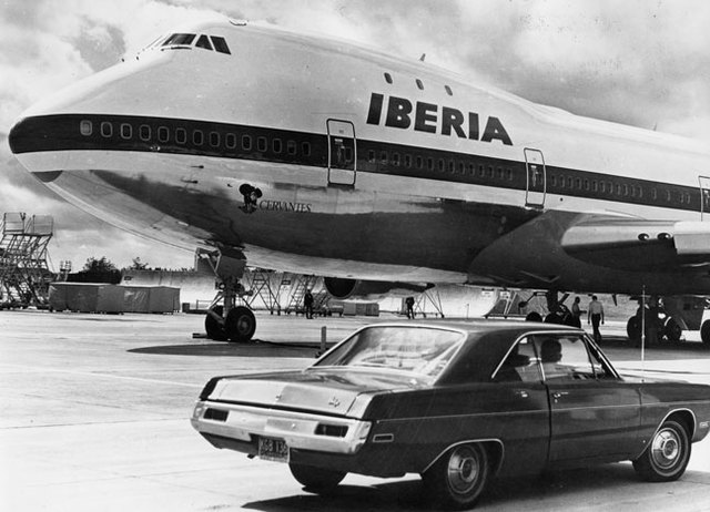 First Boeing 747 commercial flight
