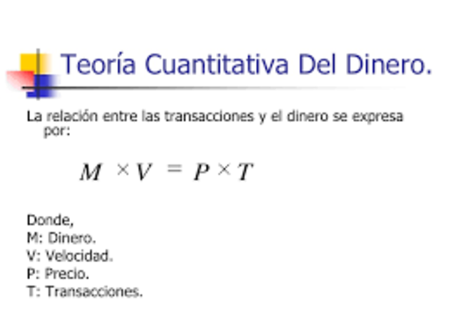 Teoría cuantitativa del dinero y los precios,