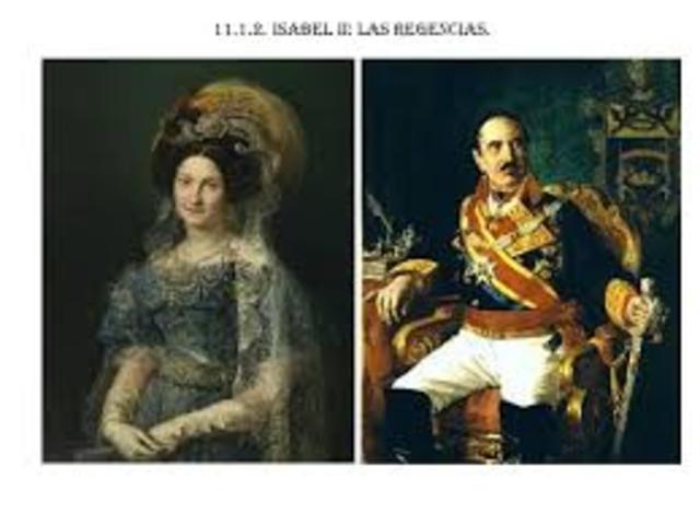 MINORÍA DE EDAD DE ISABEL II: REGENCIAS. (1833-1843)