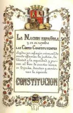 NUEVA CONSTITUCIÓN DEMOCRÁTICA (1869).