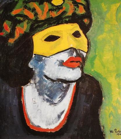 Die Brücke:Max Pechstein, 1910,The Masked Woman