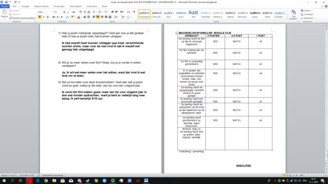 Tijdbalk 2: Mijn keuzemodule