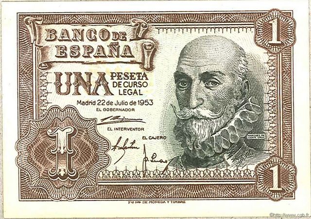 La peseta, unidad monetaria española.