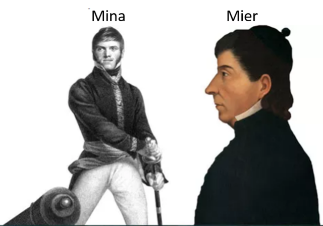 Xavier Mina y fray Servando Teresa de Mier viajan a América