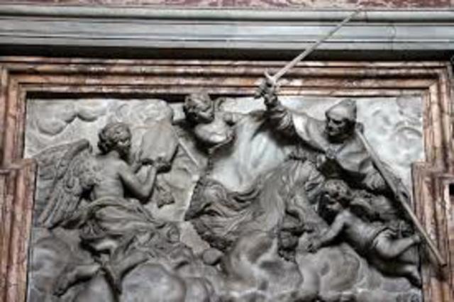 G. B. FOGGINI - S'Andrea guida i Fiorentini nella battaglia di Anghiari