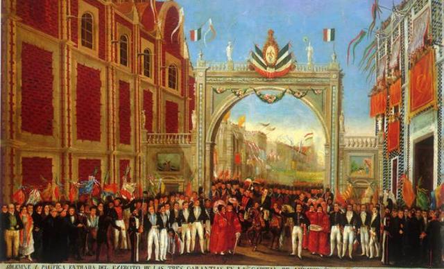 Entrda del Ejército Trigarante a la Ciudad de México