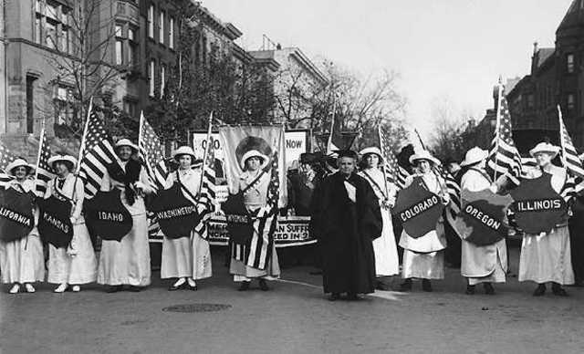 Story 9. Women's suffrage march in New York,