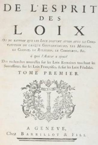 Montesquieu - " O Espírito das Leis"