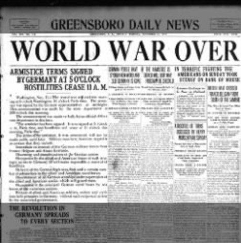 World War I ends