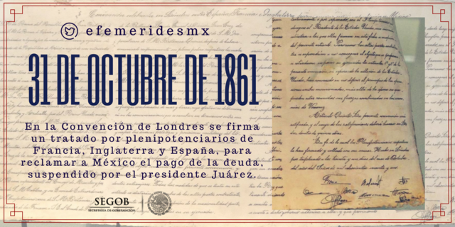 México suspende el pago de la deuda externa: convención de Londres