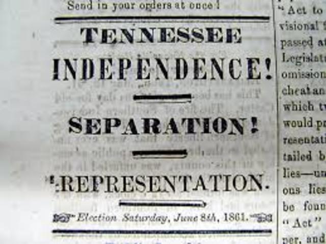 Tennessee secedes