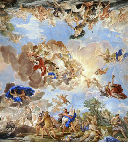 LUCA GIORDANO - Soffitto galleria degli Specchi