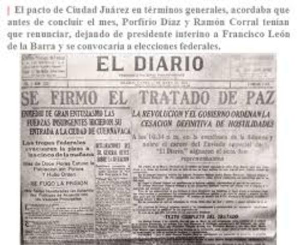 Se firman los tratados de ciudad Juárez