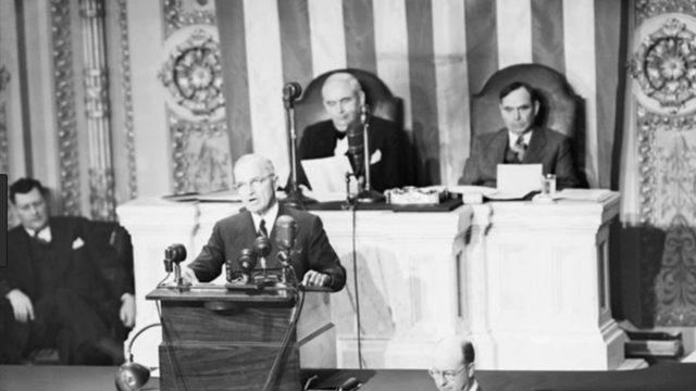 Truman announces Truman Doctrine