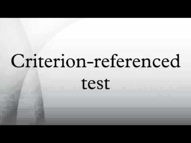 Criterion-referenced testing