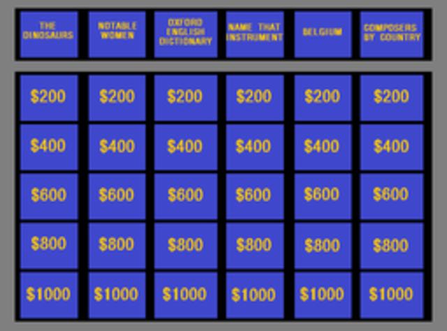 Classroom Jeopardy