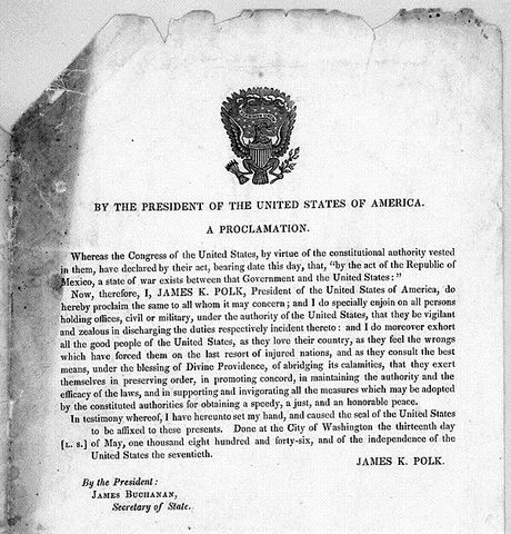 United States declared war on Mexico