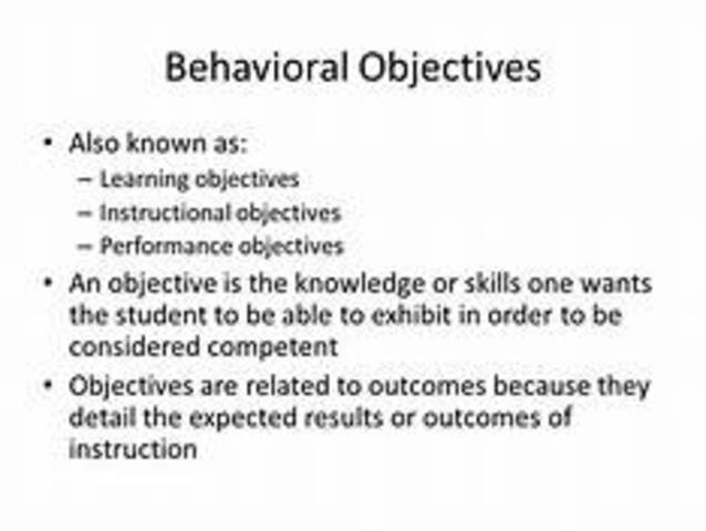 Behavioral Objectives