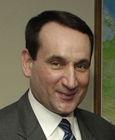 Coach Krzyzewski was awarded the Clair Bee Coach of the Year.